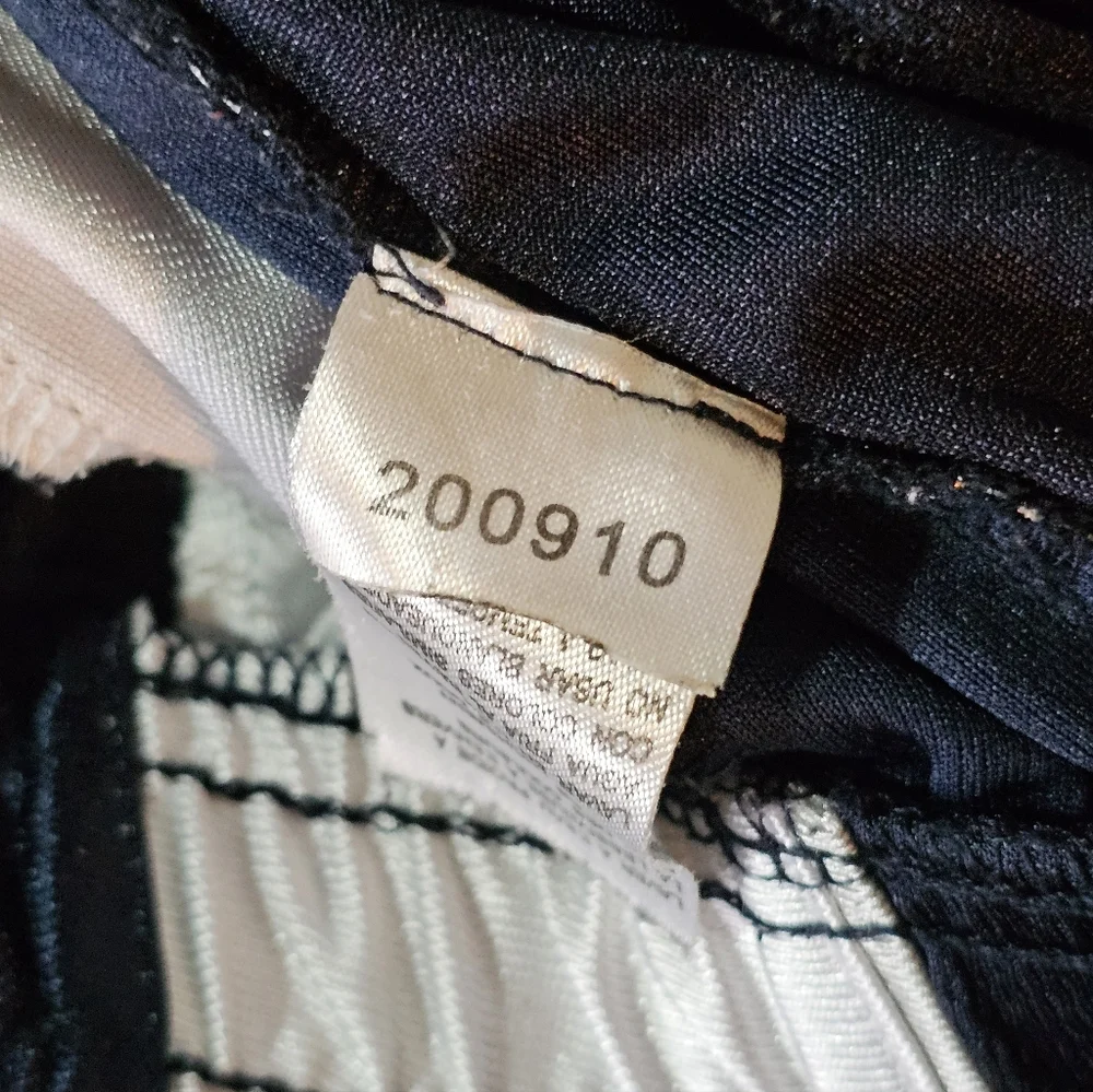 NIKE Y2k Dazzle Track Pants‎ Sz 5 Boys Shiny Silky Blue White Stripe Swoosh Vtg
